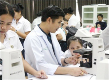 ฝึกปฎิบัติการทางชีววิทยา
เรื่องการแบ่งเซลล์
ของนักศึกษาแพทย์แผนไทยประยุกต์ ชั้นปีที่
1