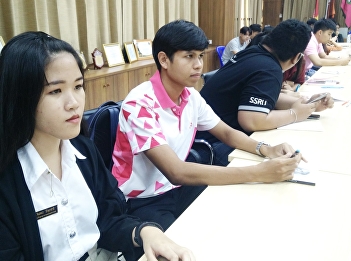 Mr. Theerapat Sue-eak, a Vice President
for Sports of Student Club at College of
Allied Health Science, Suan Sunandha
Rajabhat University drew lots for 30th
Sunandha Game 2019